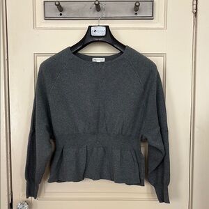 Gray Peplum Prologue Sweater Size L